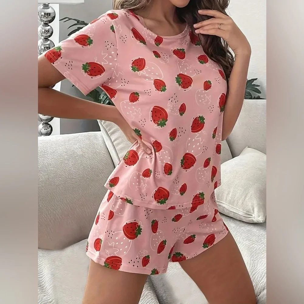 Strawberry Pajama Set Size M